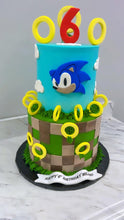 Load image into Gallery viewer, Sonic the Hedgehog Cake