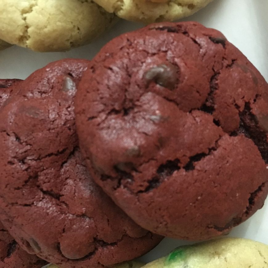 Red Velvet Chocolate Chip Cookie